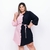 Vestido Chemise Feminino Plus Size Com Botões Bicolor 0234