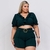 Conjunto Plus Size Feminino Cropped de babado Short Cinto 0246 - comprar online