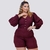 Imagem do Macaquinho Plus Size Feminino Curto Manga Longa com botões