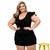 Imagem do Macaquinho Plus Size Feminino Amarrar Plus 48 ao 52