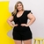 Macaquinho Plus Size Feminino Amarrar Plus 48 ao 52