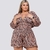 Macaquinho Plus Size Feminino Estampado Listra com Top 0249 - Bellucy Modas