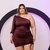 Vestido Plus Size Feminino Justo com Cordão 1 Manga 48 ao 52 0057 - Bellucy Modas