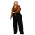 Conjunto Plus size Feminino Cropped Paetê Calça Pantalona na internet