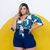 Imagem do Conjunto Plus Size Cropped Amarrar Short + Cinto Veste 48 52 0139