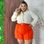 Conjunto Plus Size Feminino Blusa Social e Short com Cinto - comprar online