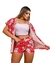 Conjunto Feminino Estampado 3 Pç Short Cropped e Kimono 0379 - comprar online