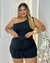 Macaquinho Plus Size Um Ombro Short Saia c Cinto 0454 - loja online