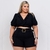 Conjunto Plus Size Feminino Cropped de babado Short Cinto 0246 - comprar online