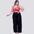 Conjunto Feminino Plus Size Calça Pantalona e Cropped 0254 - comprar online