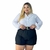 Imagem do Conjunto Plus Size Feminino Blusa Social e Short com Cinto