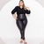 Conjunto Plus Size Calça e cropped Moda Feminina 48 a 52