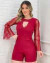 Macaquinho Feminino Manga longa Renda Moda Roupas Femininas