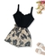 Macaquinho Plus Size Short Saia Amarrar Estampada Curto 0453