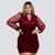 Vestido Plus Size Feminino Paetê Manga Longa Roupas 48 a 52 0122 - Bellucy Modas