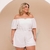 Macaquinho Feminino Plus Size Ciganinha Solto Cinto 48-52 0206 - comprar online