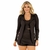 Conjunto Feminino Blazer com Botão Cropped e Short 3 Peças