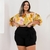 Conjunto Plus Size Cropped Ciganinha Short Laço 48 ao 52 - loja online