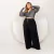 Conjunto Plus size Feminino Cropped Paetê Calça Pantalona