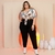 Conjunto Plus Size Blusa Amarrar Calça Roupas Femininas