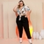 Conjunto Plus Size Blusa Amarrar Calça Roupas Femininas - comprar online