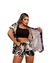 Imagem do Conjunto Feminino Estampado 3 Pç Short Cropped e Kimono 0379
