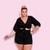 Conjunto Plus Size Cropped Amarrar Short + Cinto Veste 48 52 0139