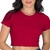 Cropped Feminino Manga Curta Malha Canelada - Bellucy Modas