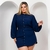 Chemise Vestido Plus Size Feminino Com Botões de Manga Longa