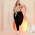 Conjunto Plus Size Blusa Amarrar Calça Roupas Femininas na internet