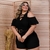 Imagem do Macaquinho Plus Size Ombros Vazados Detalhe Trança 0023
