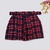 Short Feminino Plus Size Estampado Xadrez Cinto Alfaiataria 0285 - comprar online