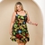 Vestido Plus Size Feminino Estampado Rodado Lastec Cintura - comprar online