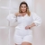 Macaquinho Plus Size Feminino Curto Manga Longa com botões - loja online