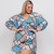 Macaquinho Plus Size Feminino Estampado Listra com Top 0249 - Bellucy Modas