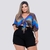 Conjunto Plus Size Cropped Amarrar Short + Cinto Veste 48 52 0139 na internet