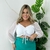 Cropped Plus Size Feminino Manga Longa Tule c Crodão Busto na internet
