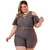 Imagem do Macaquinho Plus Size Ombros Vazados Detalhe Trança 0023