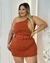 Macaquinho Plus Size Um Ombro Short Saia c Cinto 0454 - comprar online
