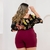Conjunto Plus Size Cropped Ciganinha Short Laço 48 ao 52 - Bellucy Modas