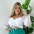 Cropped Plus Size Feminino Manga Longa Tule c Crodão Busto - comprar online