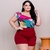 Conjunto Feminino Plus Size Blusa Estampada e Short 0233 - Bellucy Modas