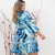 Imagem do Vestido Feminino Plus Size Estampado Manga Longa Rodado