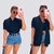Vestido Chemise Blusa Slim Feminina Botões Liso 0236 - comprar online