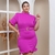 Vestido Feminino Plus Size Tubinho de Babado com Cinto 0321 na internet