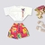 Conjunto Feminino Estampado Short Cropped com Elástico 0227