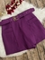 Short Saia Plus Size Frente e Costas/trás com Cinto e Bolso 0071 na internet