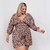 Macaquinho Plus Size Feminino Estampado Listra com Top 0249 - comprar online