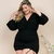 Vestido Plus Size Manga Longa Liso Moda Feminina - Bellucy Modas