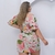 Vestido Feminino Plus Size Estampado Cruzado no Busto na internet